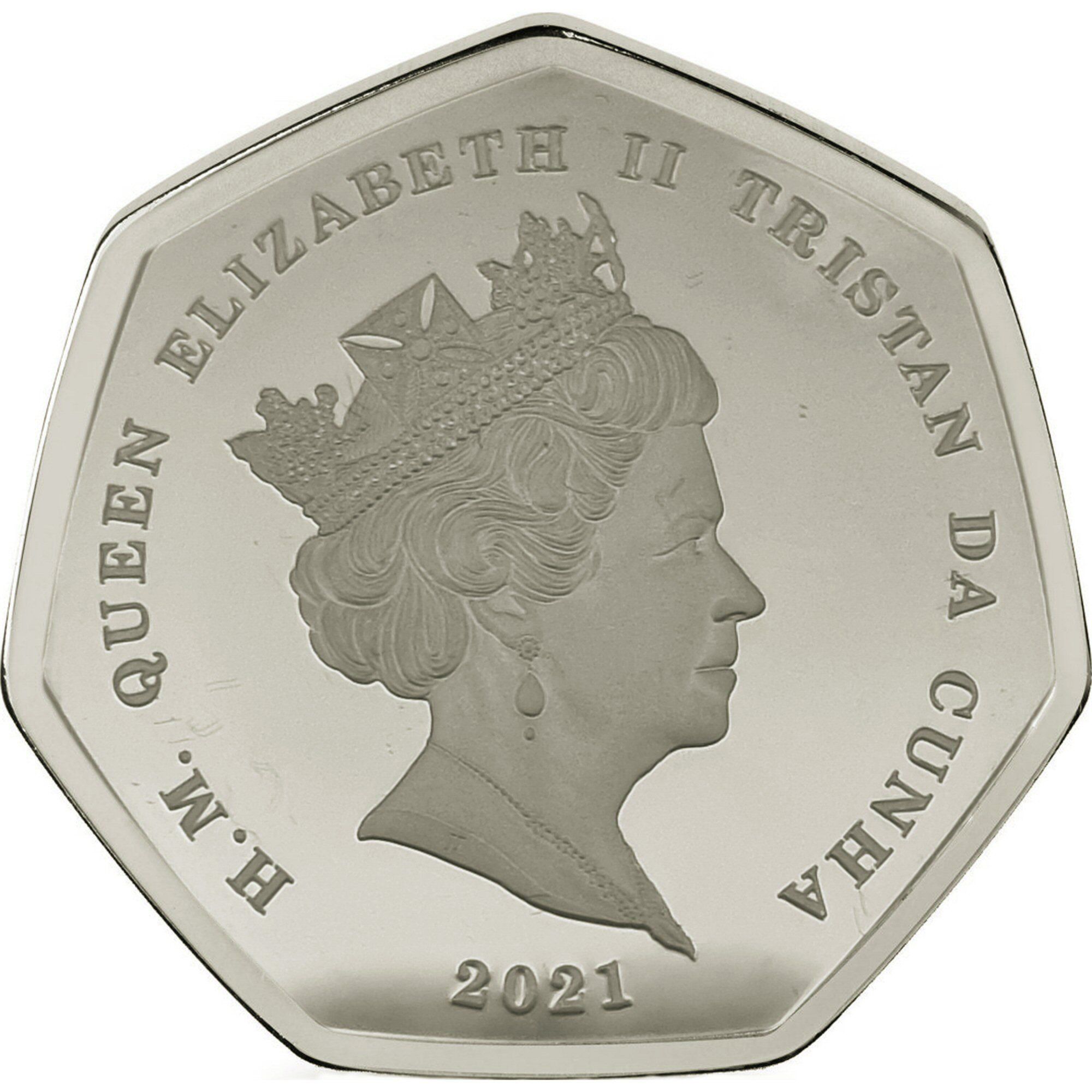 Tristan da Cunha 50 Pence - Elizabeth II 50th anniversary decimalisation obverse