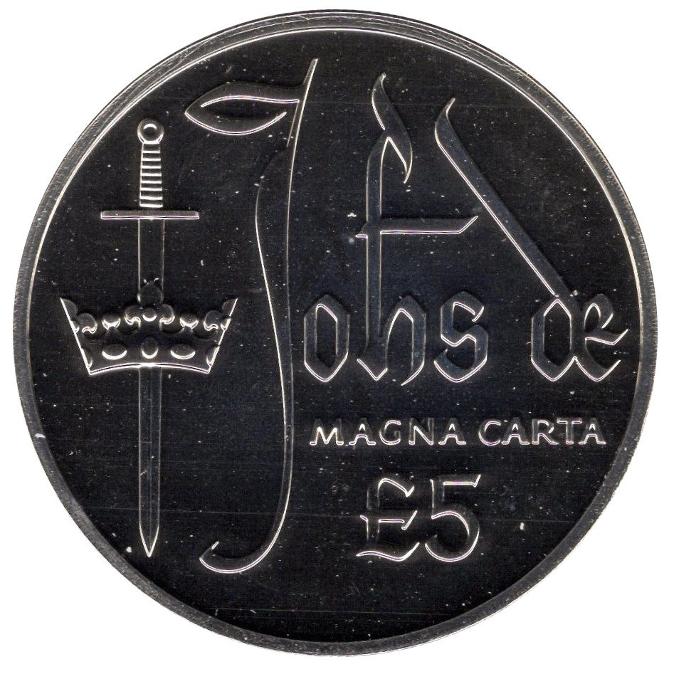 Guernsey 5 pounds - Elizabeth II Magna Carta
