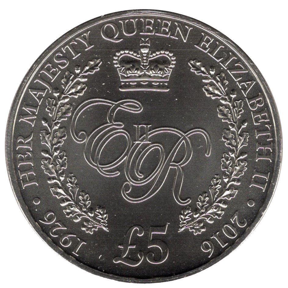 Guernsey 5 Pounds - Elizabeth II 90th Birthday of Queen Elizabeth II