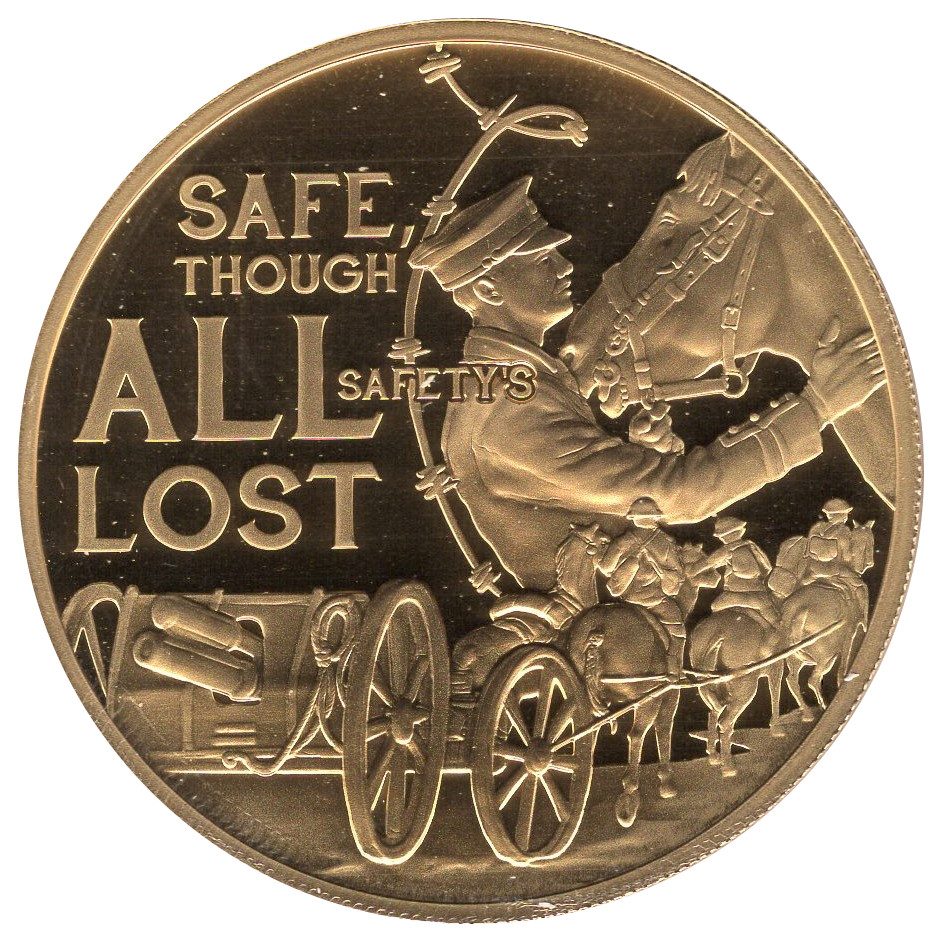 Guernsey 50 Pence - Elizabeth II WWI - Animals at War