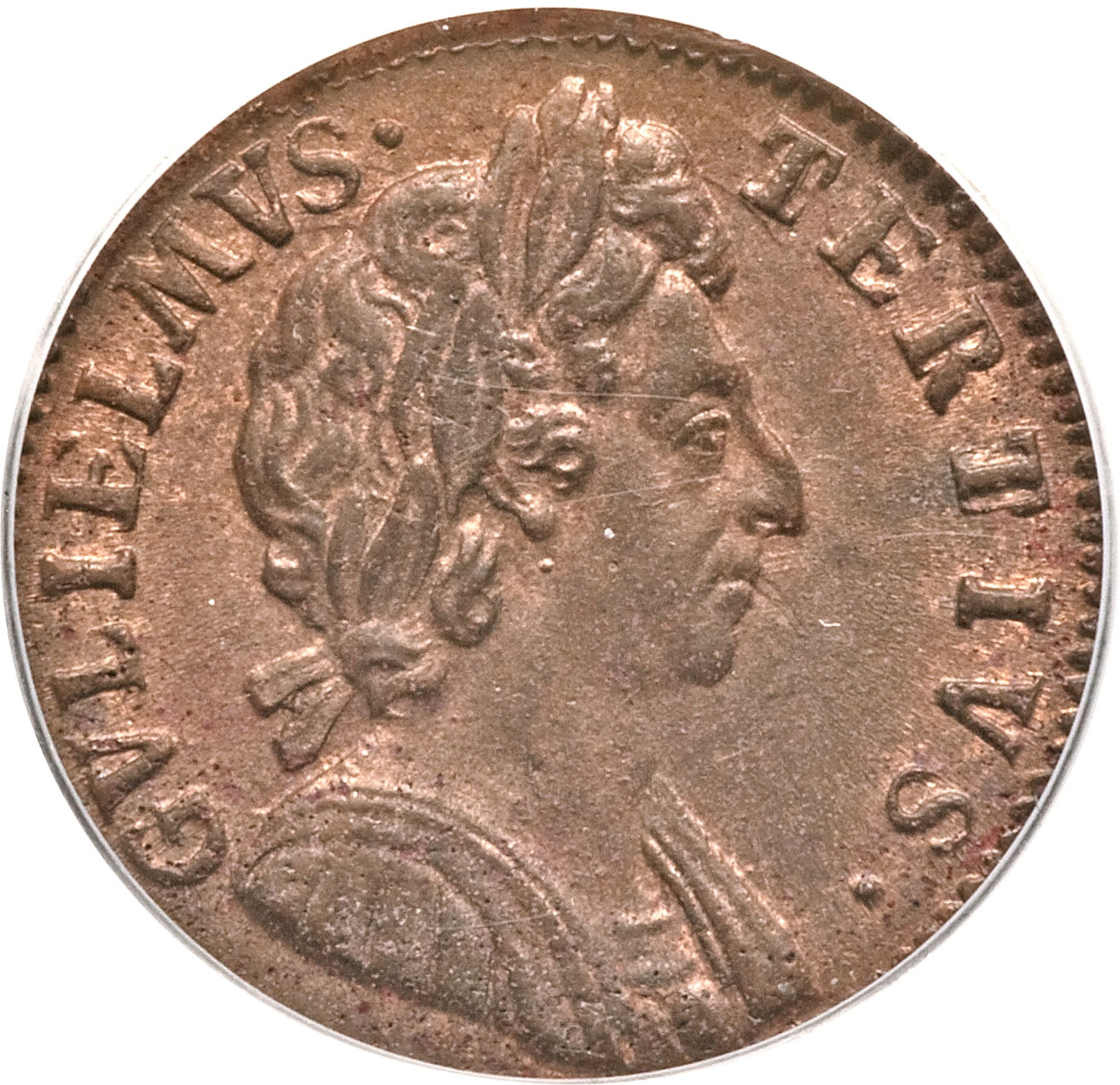 1 Farthing - William III 1st and 2nd issues obverse