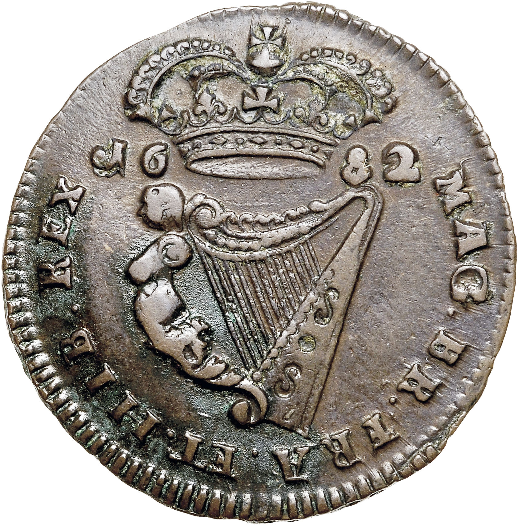 Ireland ½ Penny - Charles II small letters