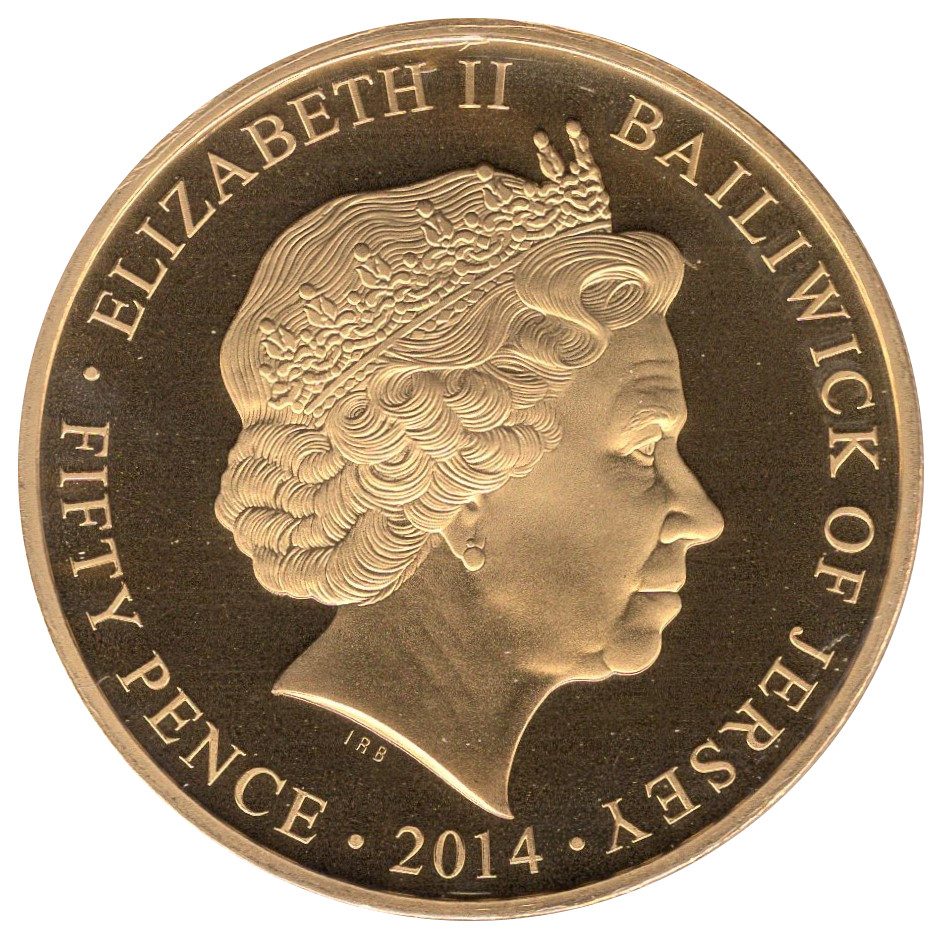 Jersey 50 Pence - Elizabeth II WWI - Joining Up obverse