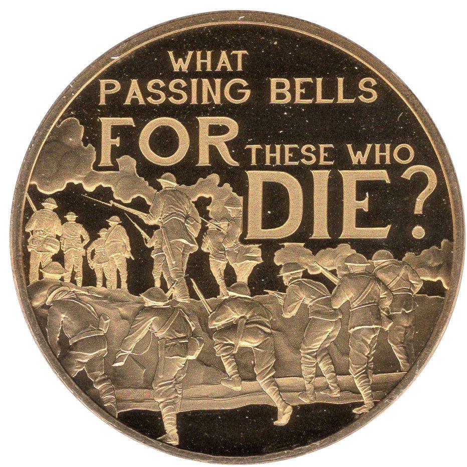 Jersey 50 Pence - Elizabeth II WWI - Battle of the Somme reverse