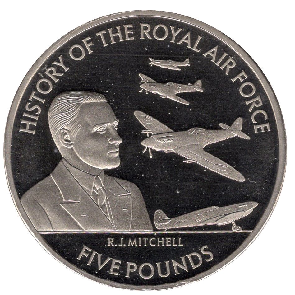 Jersey 5 Pounds - Elizabeth II R.J. Mitchell reverse