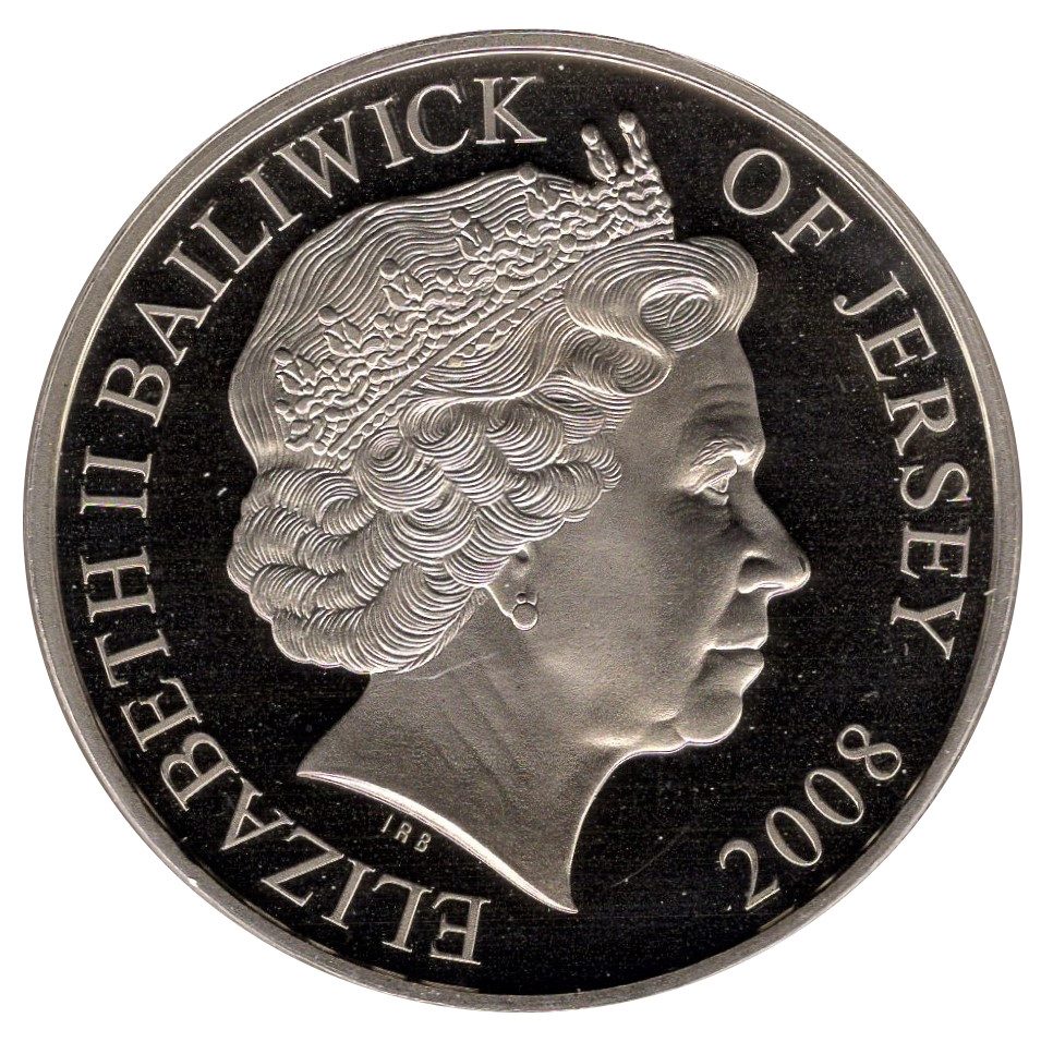 Jersey 5 Pounds - Elizabeth II RAF Coastal Command; Silver Proof obverse