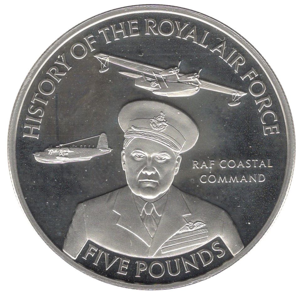 Jersey 5 Pounds - Elizabeth II RAF Coastal Command; Silver Proof reverse