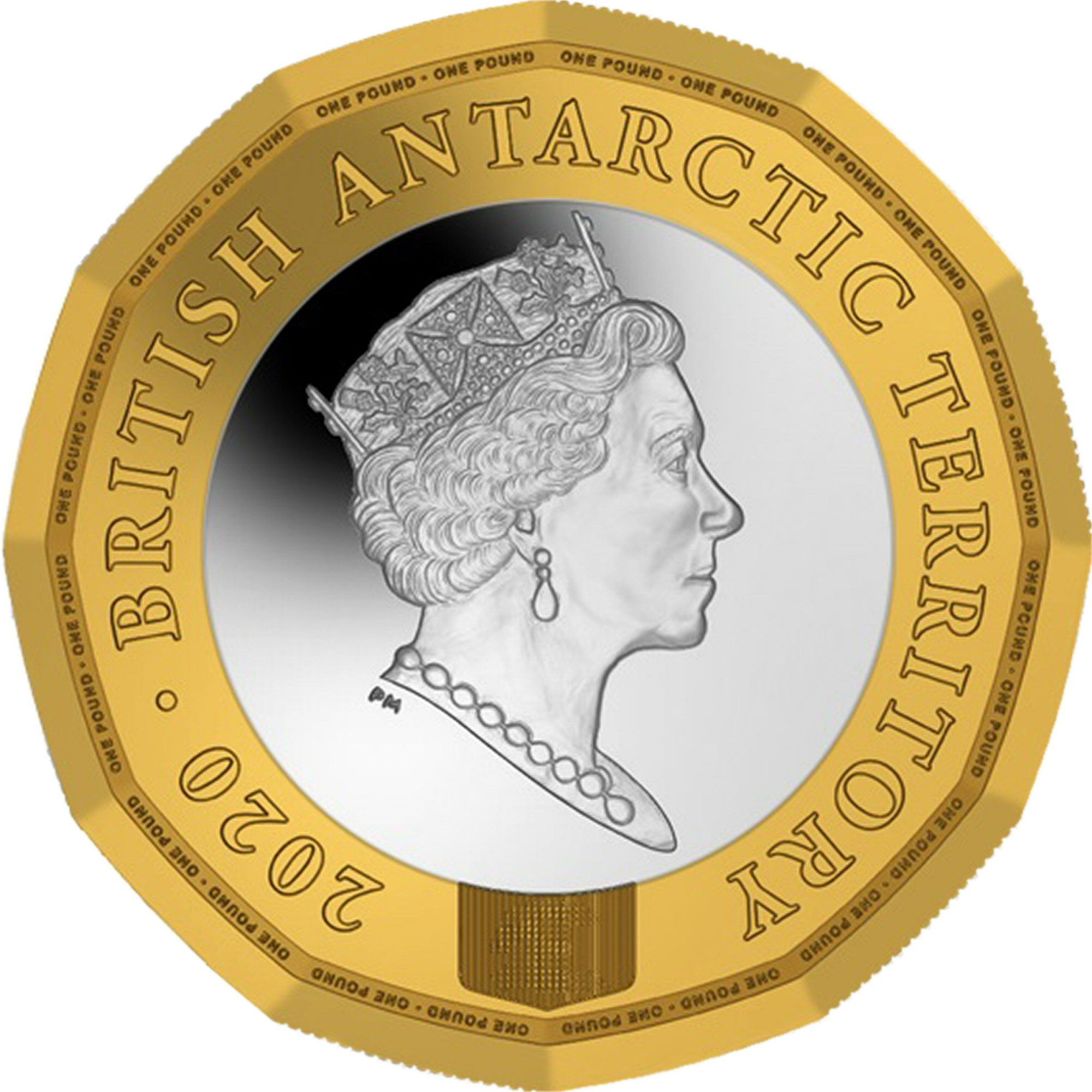 British Antarctic Territory 1 Pound - Elizabeth II Climate change; Silver obverse