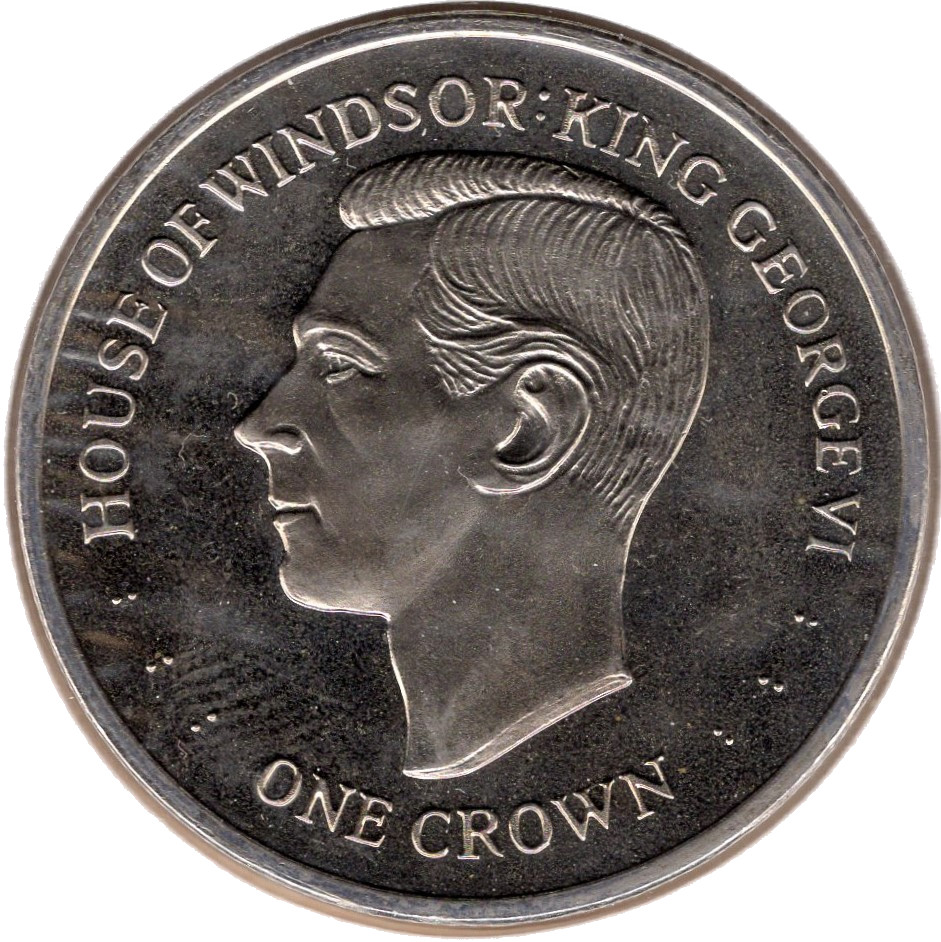 Falkland Islands 1 Crown - Elizabeth II House of Windsor - King George VI reverse