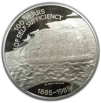 Falkland Islands 25 Pounds - Elizabeth II 100 years of self sufficiency