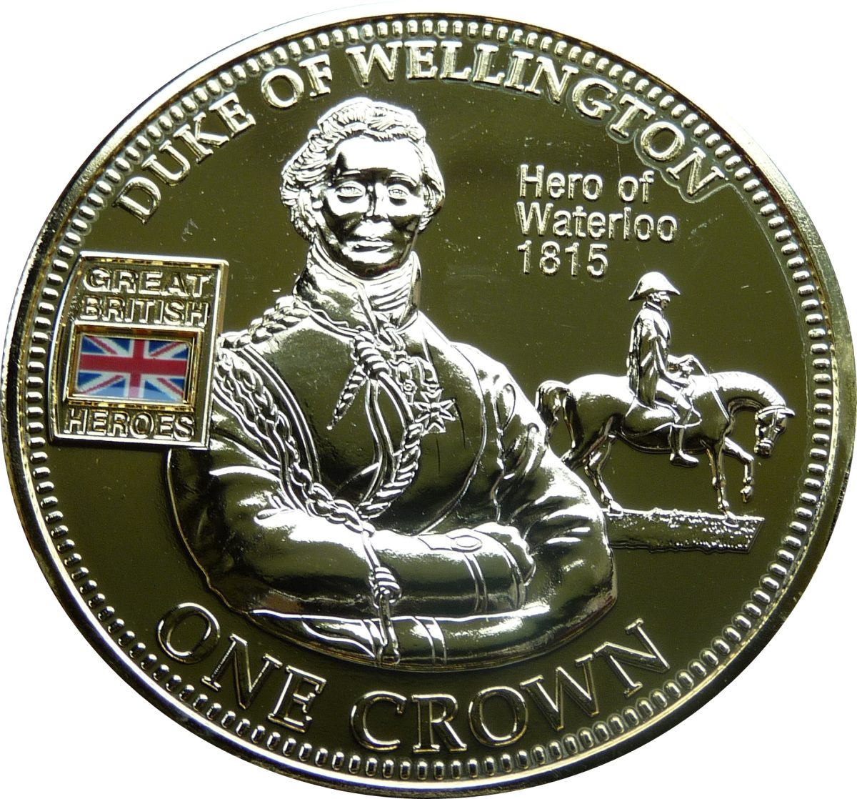 Tristan da Cunha 1 Crown - Elizabeth II Duke of Wellington reverse