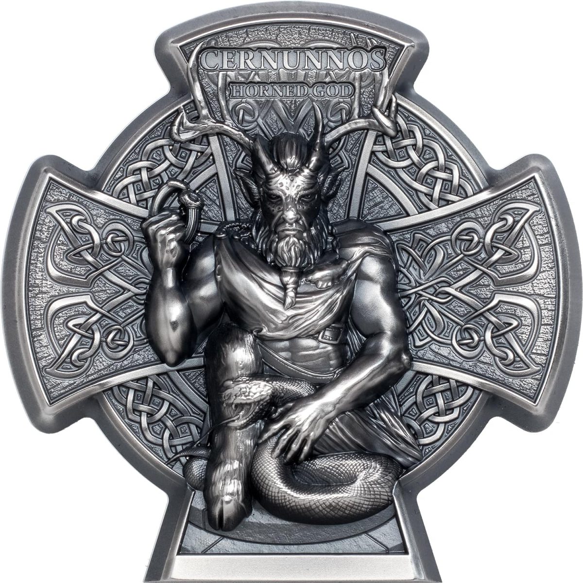 Isle of Man 5 Pounds - Elizabeth II Cernunnos obverse