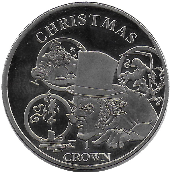 Ascension Island 1 Crown - Elizabeth II 150th Anniversary of Charles Dickens