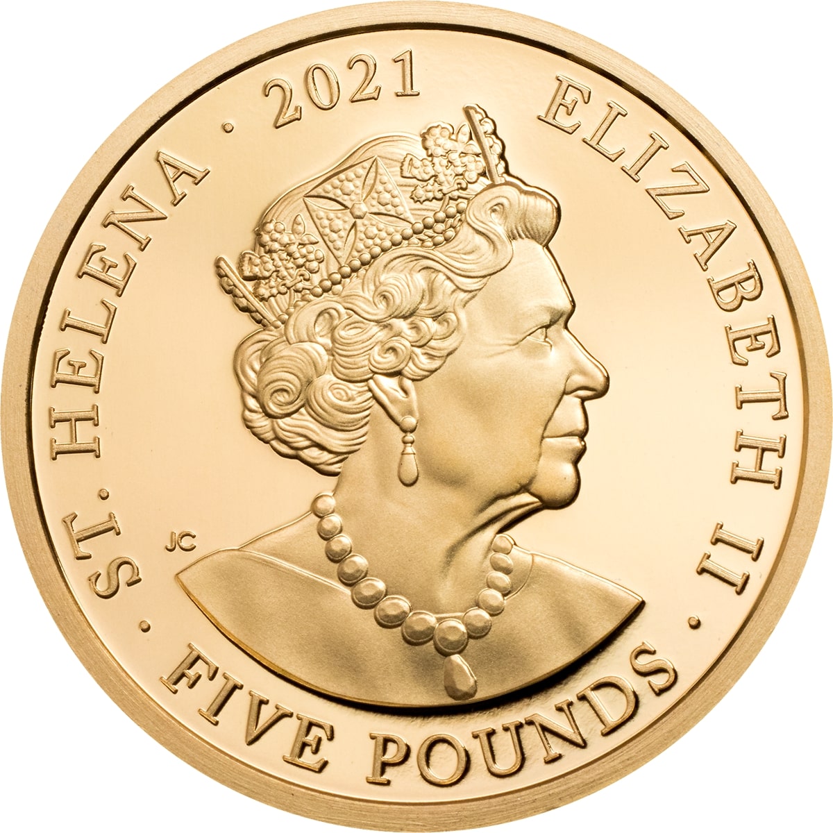 Saint Helena 5 Pounds - Elizabeth II Napoleon Bonaparte obverse