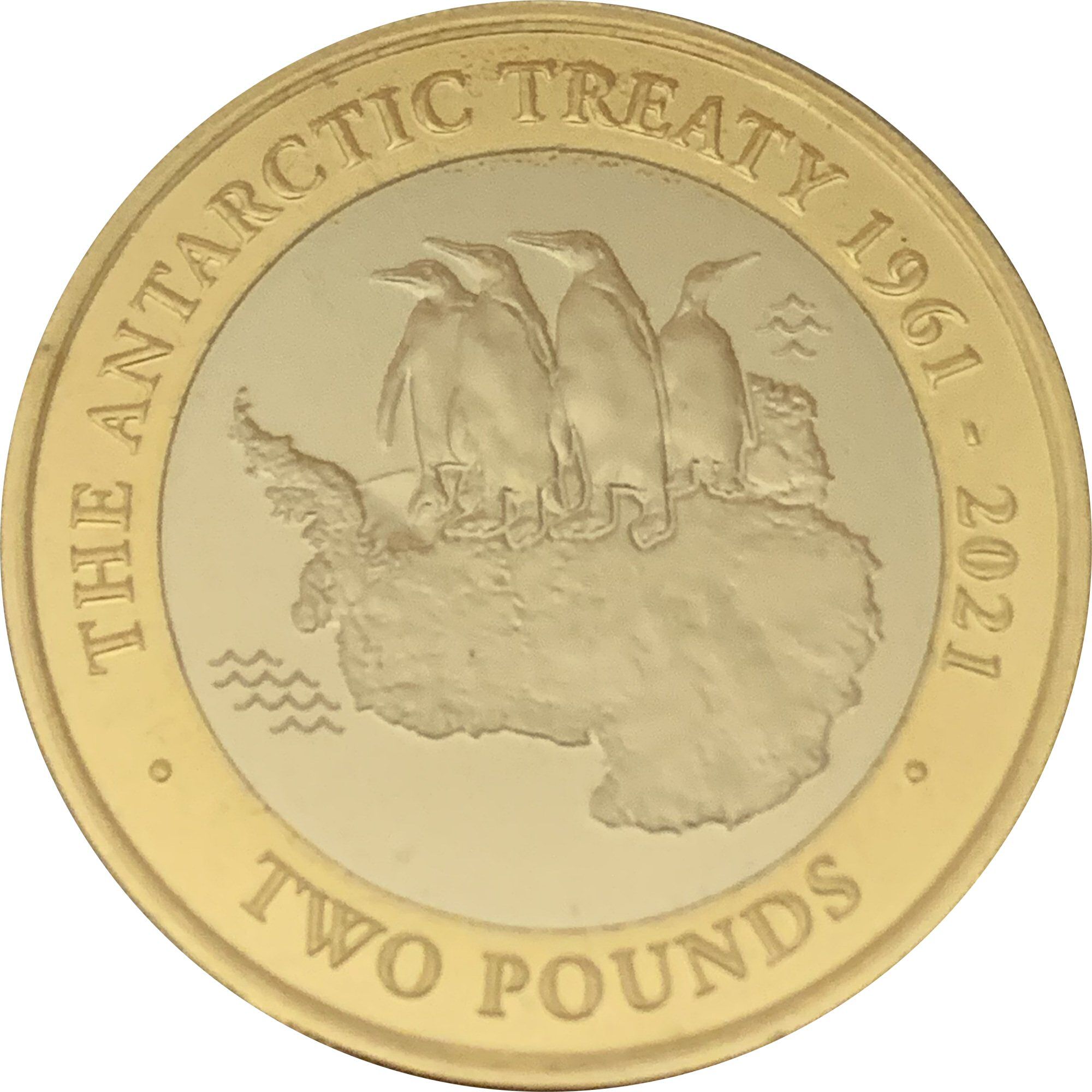 British Antarctic Territory 2 Pounds - Elizabeth II Antarctic Treaty obverse