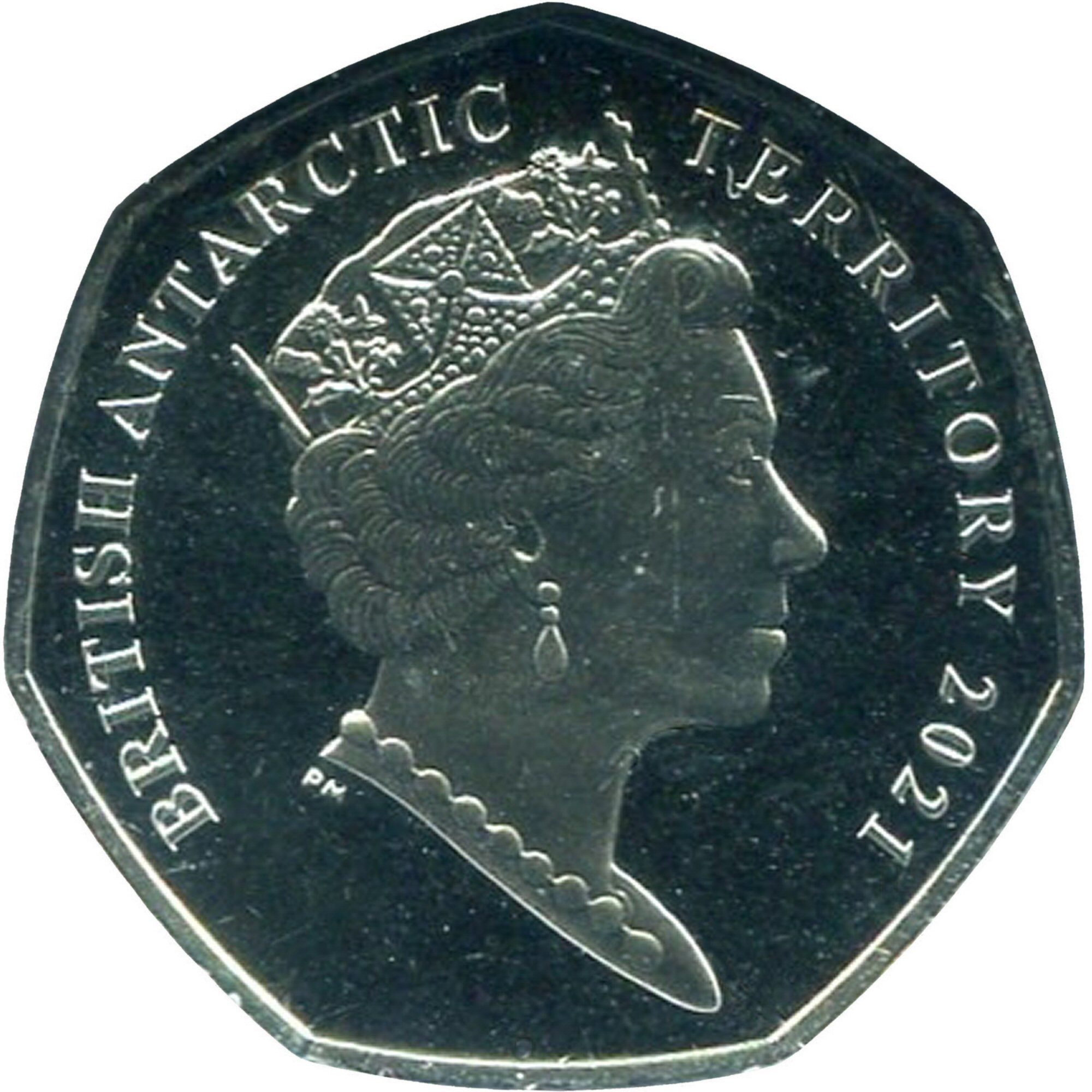 British Antarctic Territory 50 Pence - Elizabeth II HMS Terror obverse