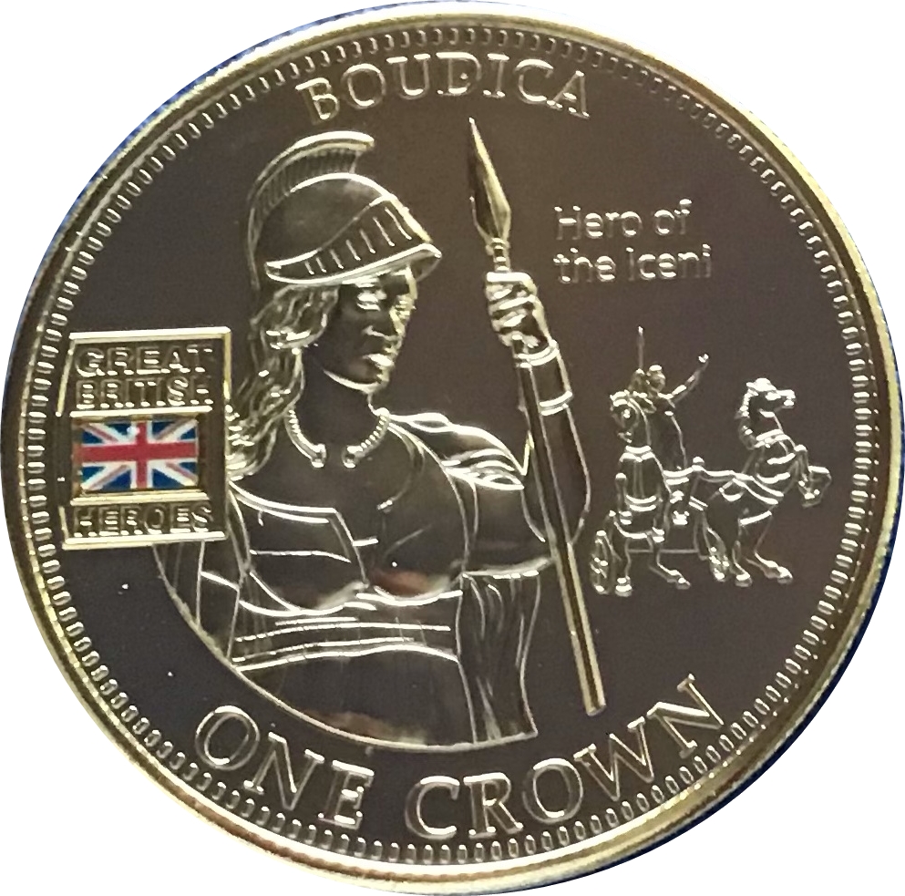 Tristan da Cunha 1 Crown - Elizabeth II Boudica