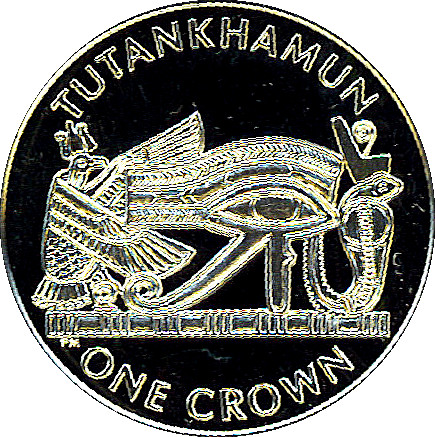 Isle of Man 1 Crown - Elizabeth II Tutankhamun - Eye of Horus reverse