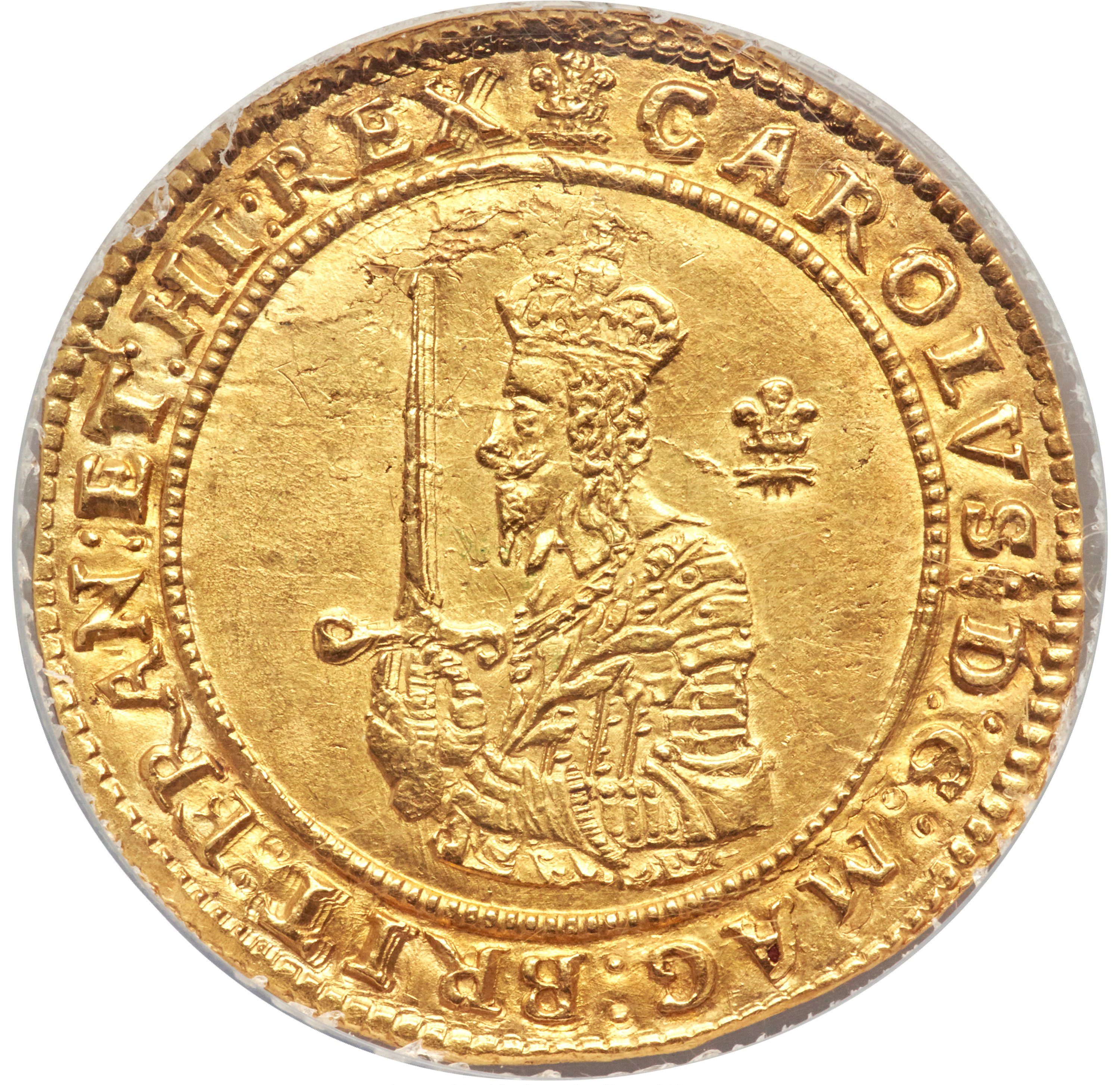 Triple Unite - Charles I Oxford obverse