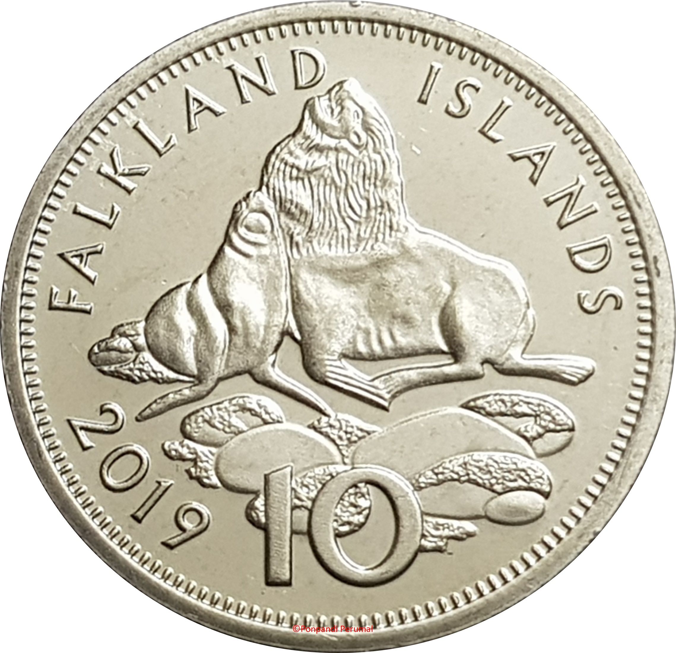 Falkland Islands 10 Pence - Elizabeth II 5th portrait