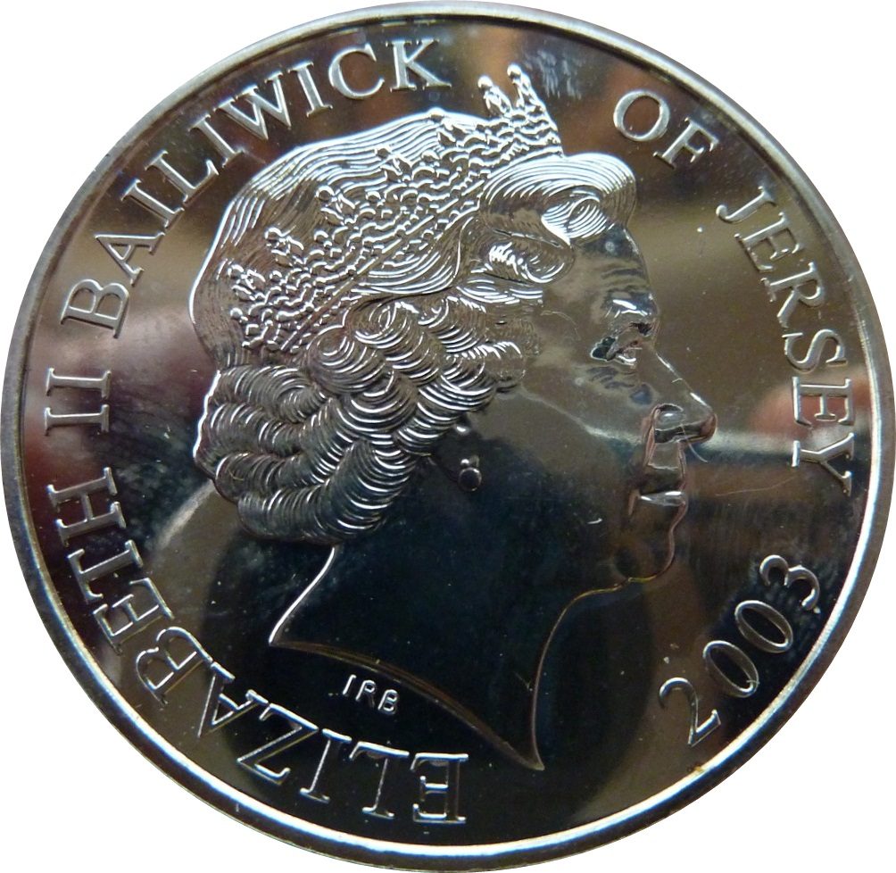 Jersey 5 Pounds - Elizabeth II Royal Navy obverse