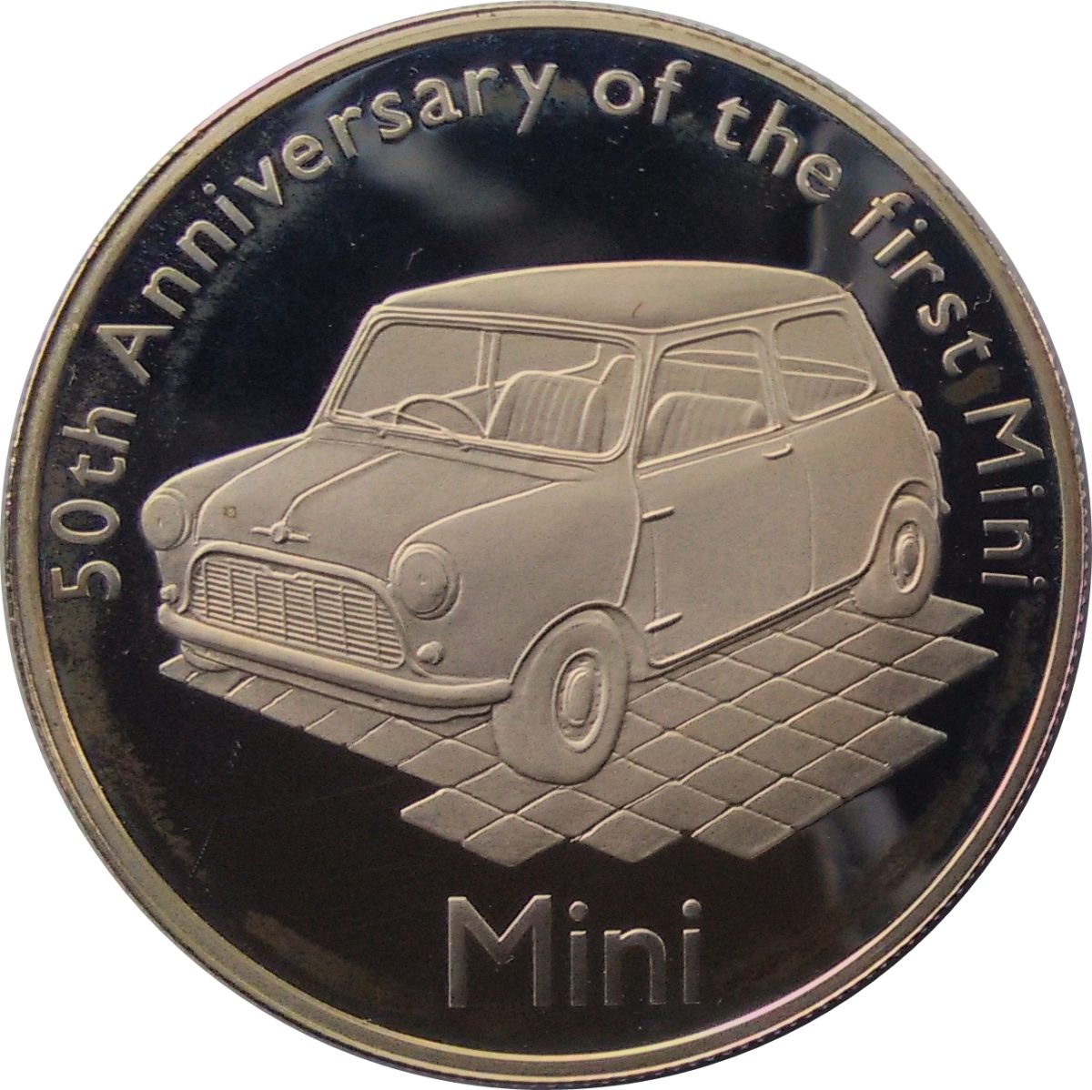 Alderney 5 Pounds - Elizabeth II Mini; Silver Proof reverse
