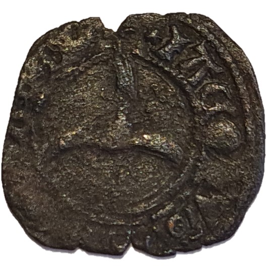 Scotland Crux Pellit Copper - James III Type III L obverse