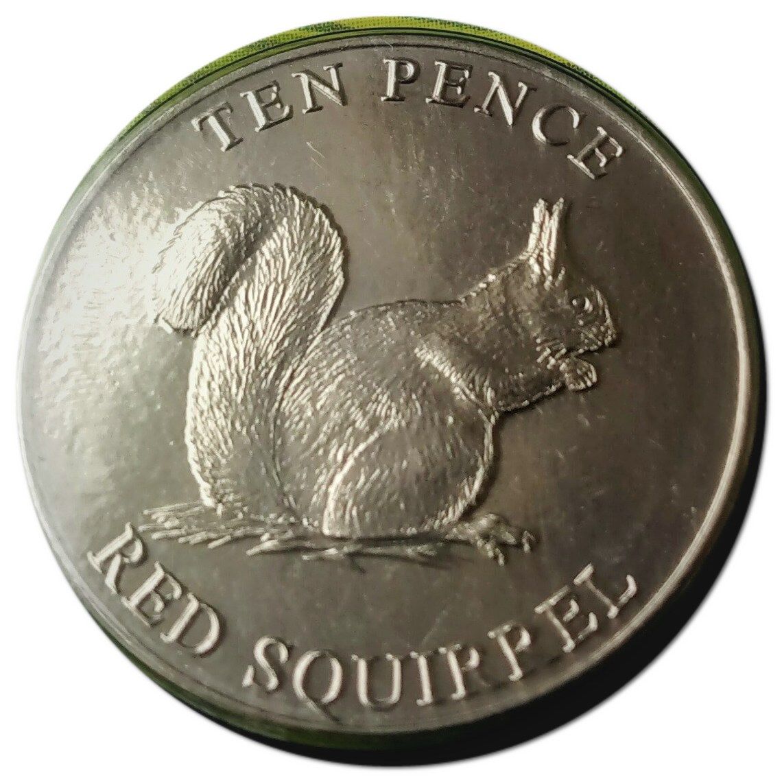 Guernsey 10 Pence - Elizabeth II Red Squirrel reverse