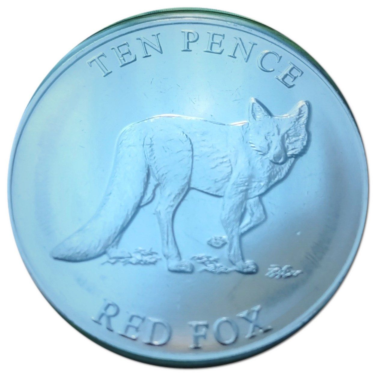 Guernsey 10 Pence - Elizabeth II Red Fox reverse