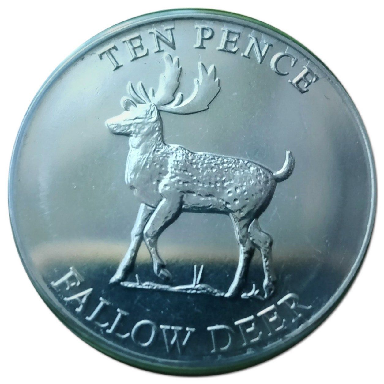 Guernsey 10 Pence - Elizabeth II Fallow Deer reverse