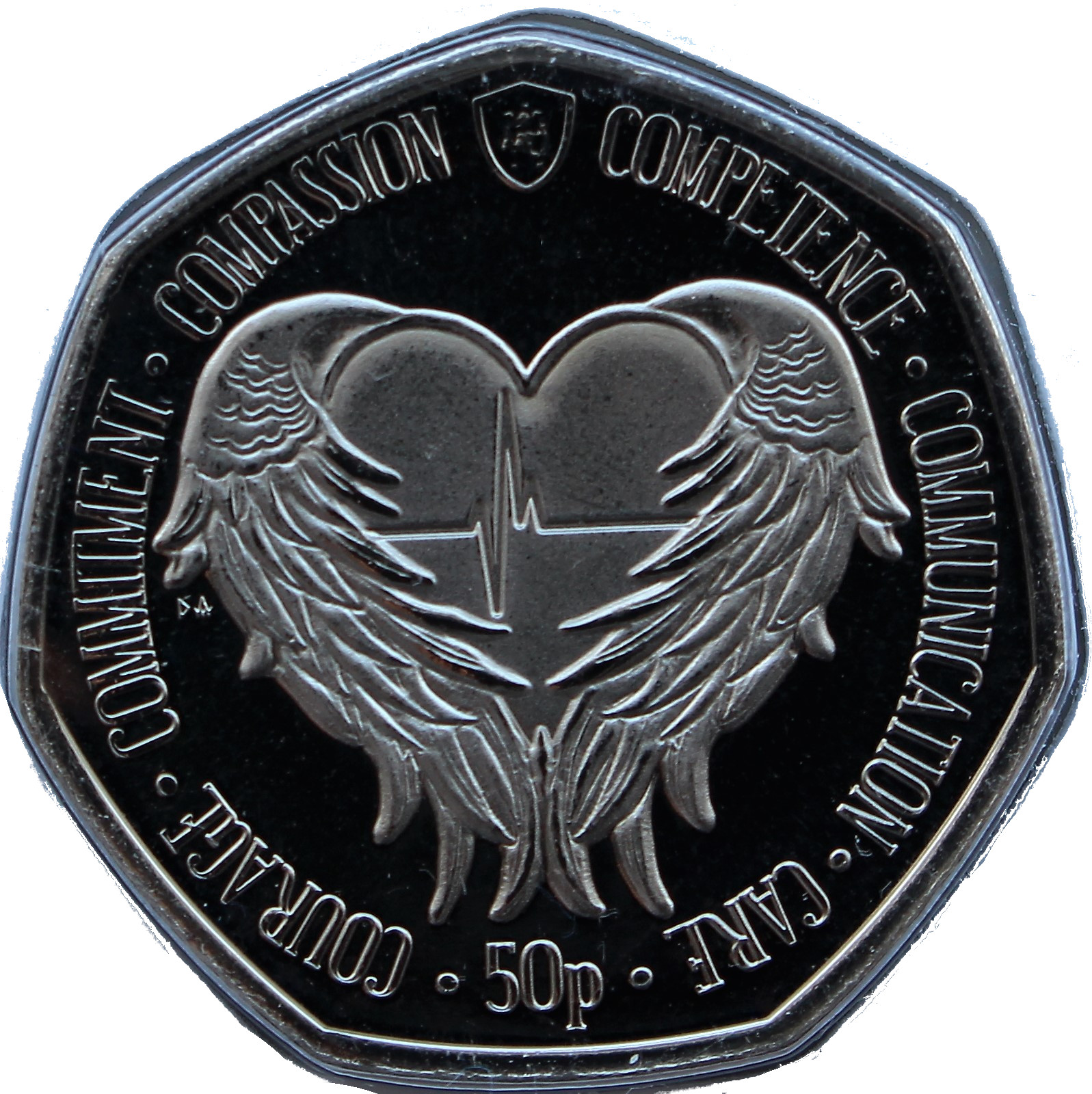 South Georgia and the South Sandwich Islands 50 Pence - Elizabeth II Angel Wings reverse