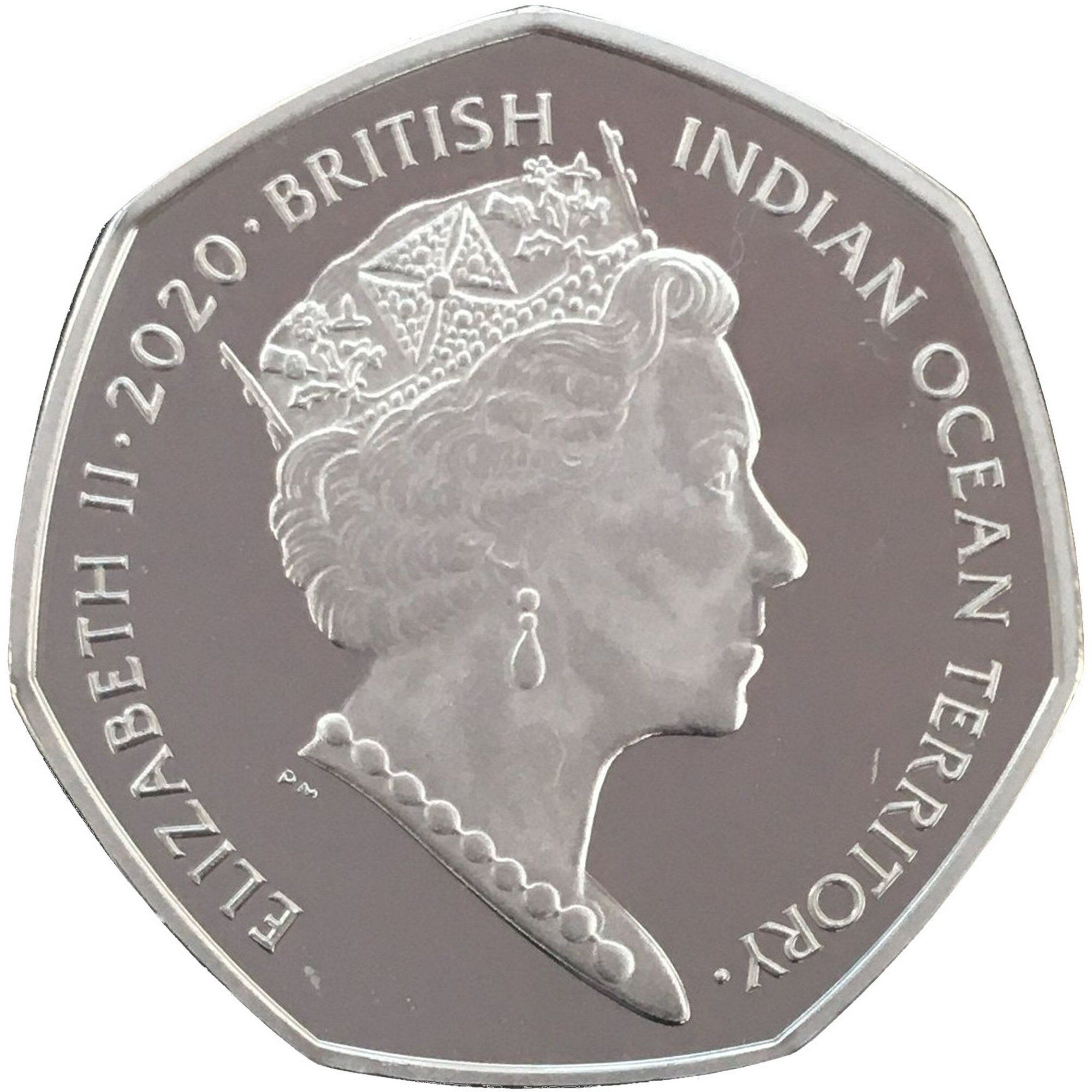 British Indian Ocean Territory 50 Pence - Elizabeth II The Cutty Sark; Silver obverse