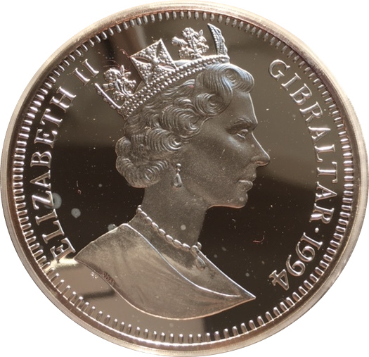 Gibraltar 70 ECUs - Elizabeth II Mythology / European Union obverse