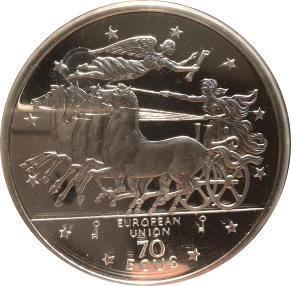 Gibraltar 70 ECUs - Elizabeth II Mythology / European Union