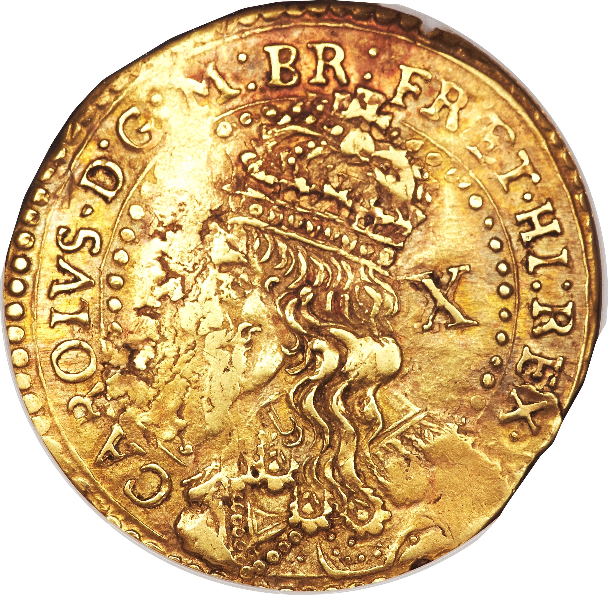 ½ Unite - Charles I Oxford obverse