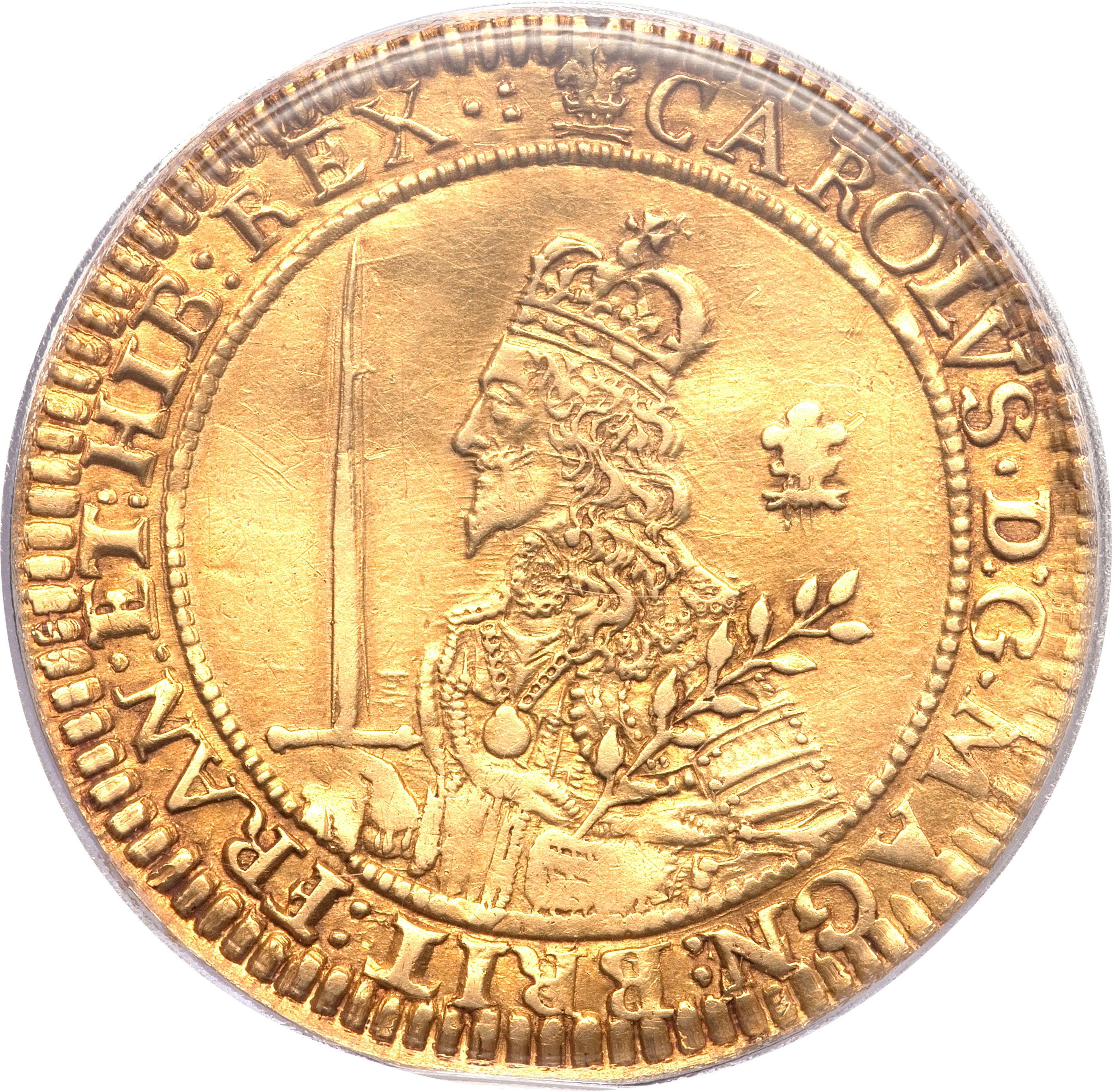 Triple Unite - Charles I Oxford; without scarf obverse