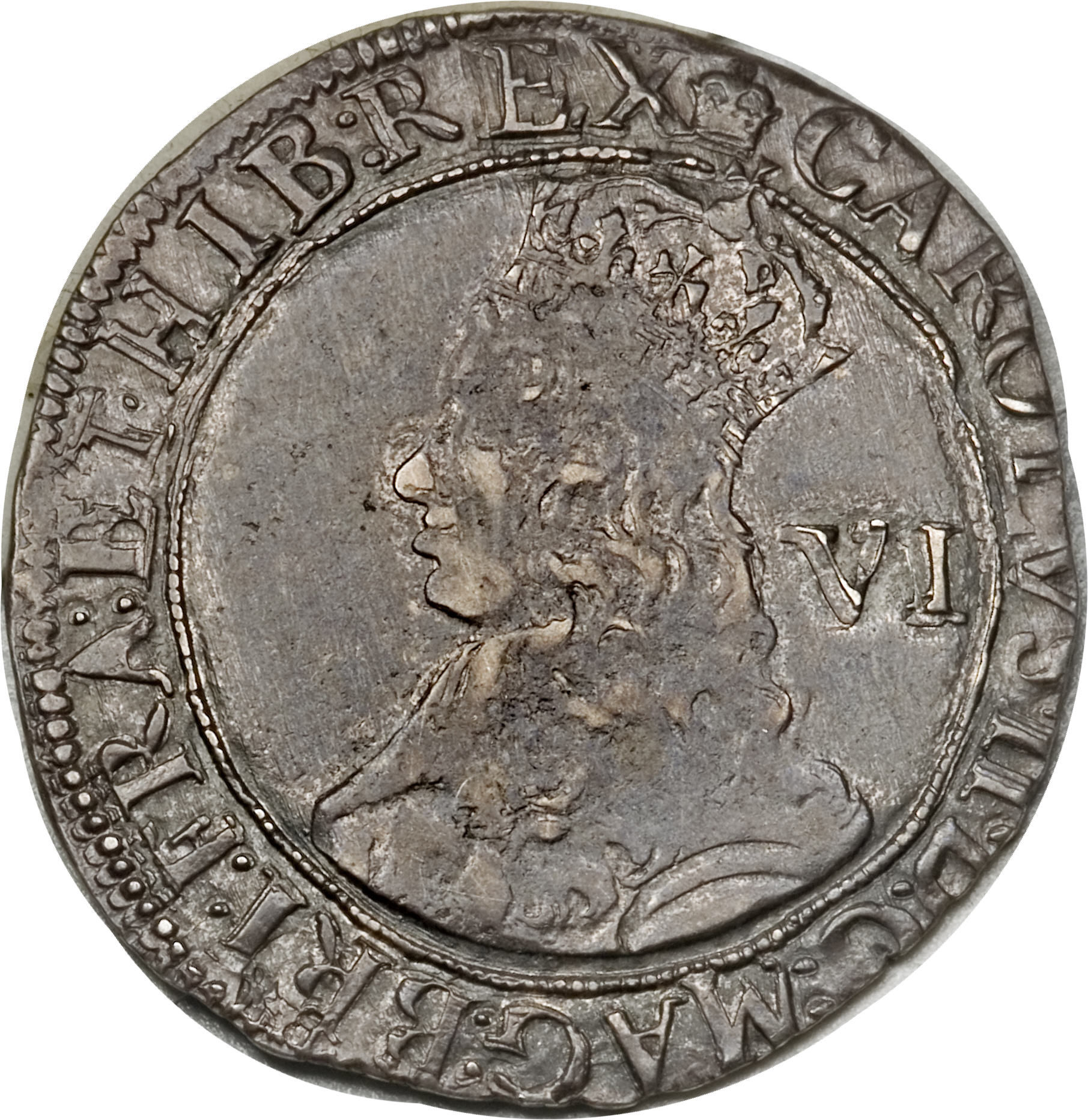 6 Pence - Charles II 3rd hammered issue obverse