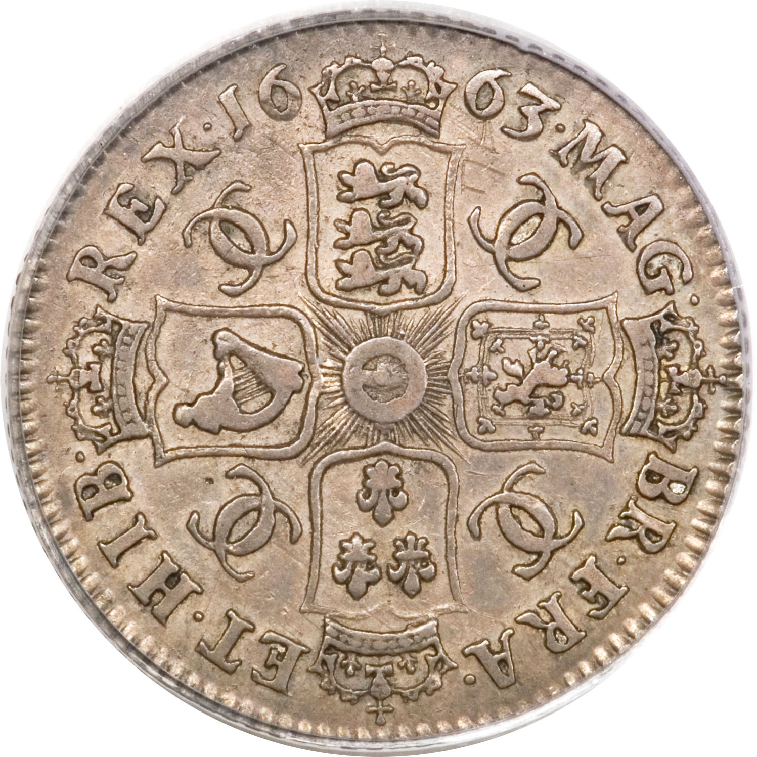 1 Shilling - Charles II 1st milled bust reverse