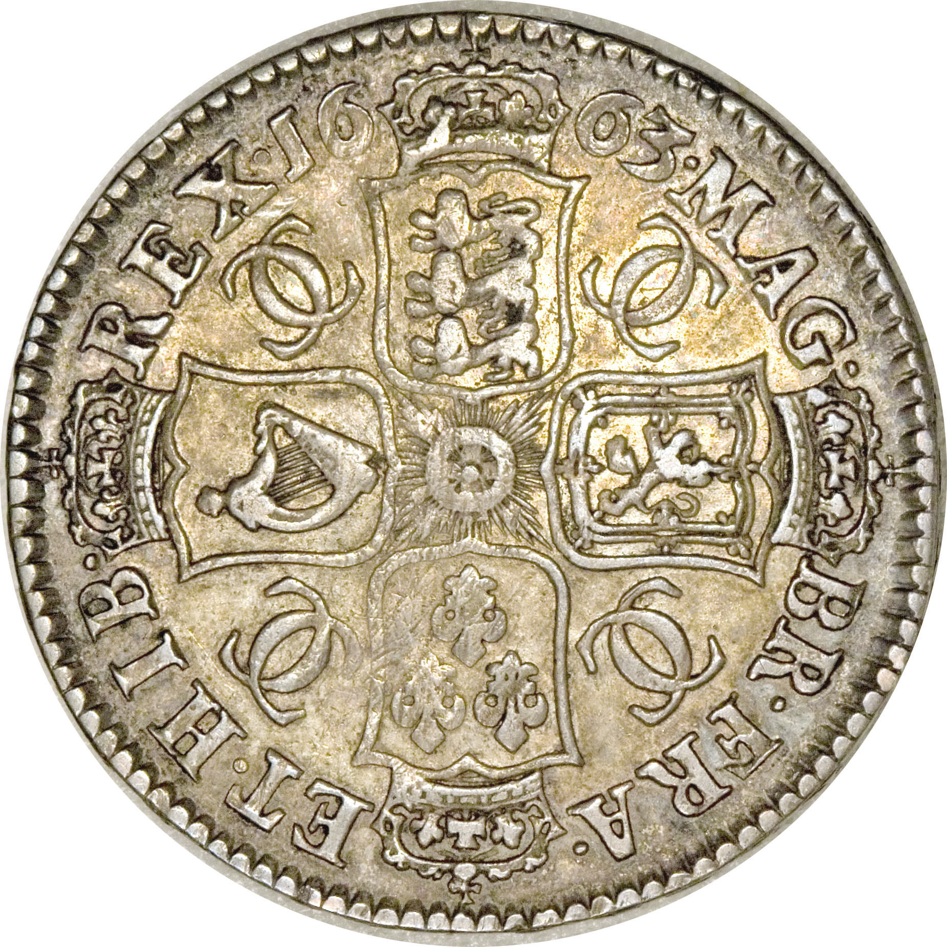 ½ Crown - Charles II 1st bust