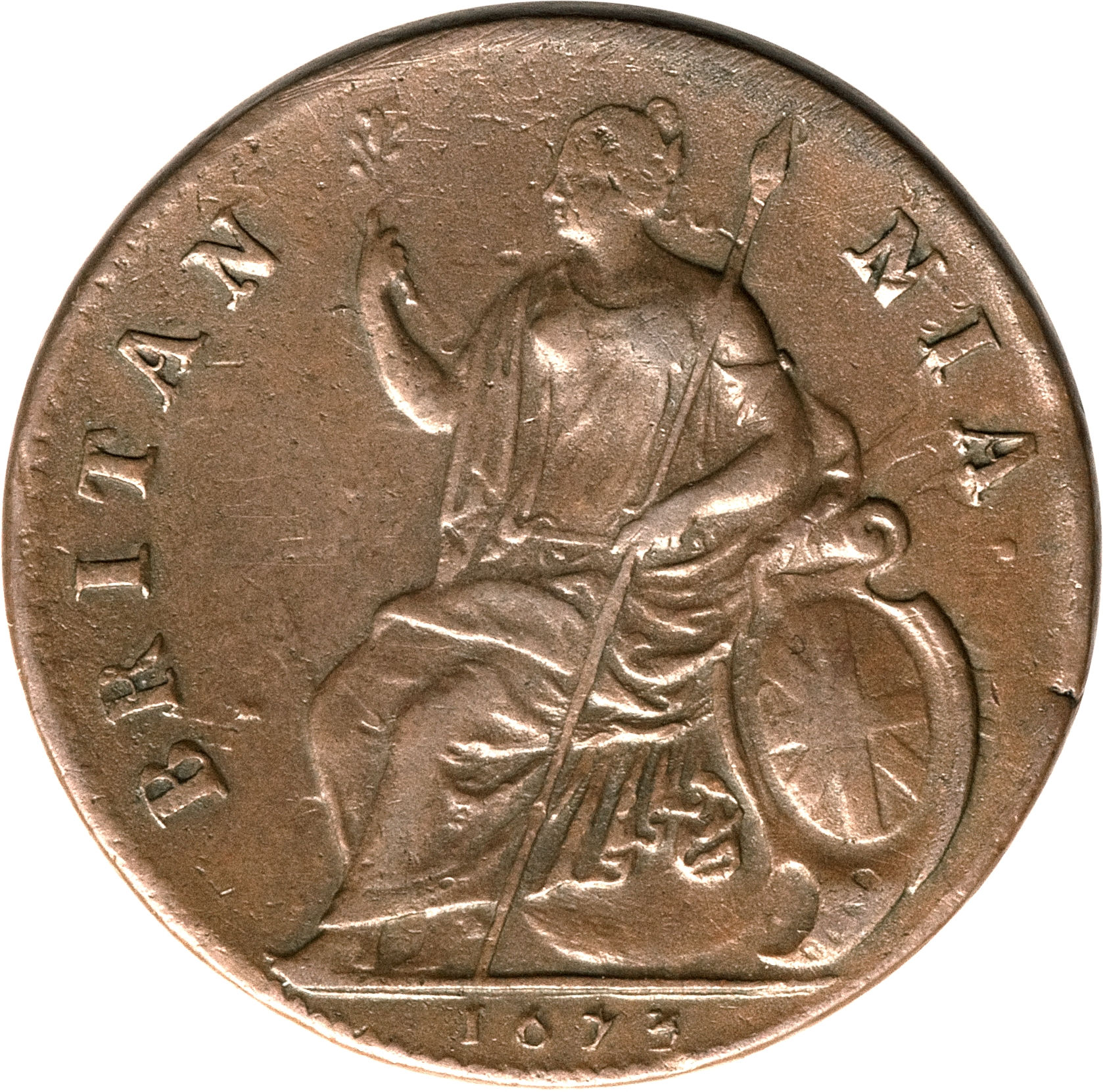 ½ Penny - Charles II
