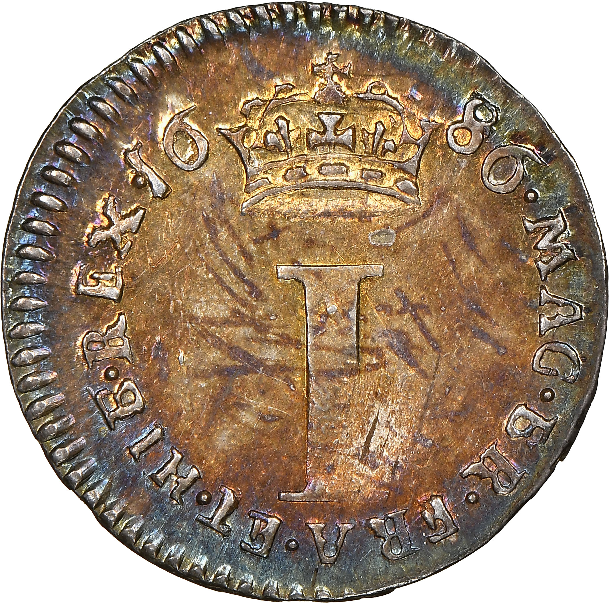 1 Penny - James II incl. Maundy