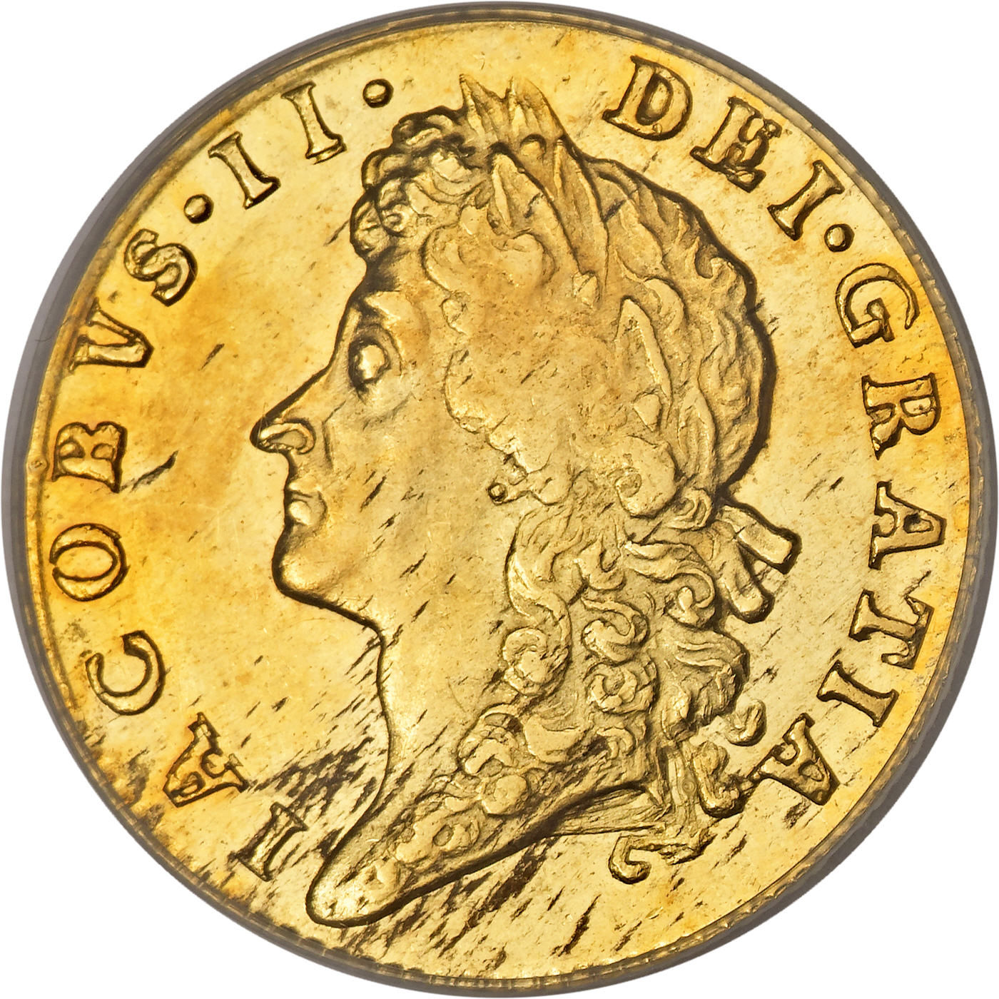 ½ Guinea - James II obverse
