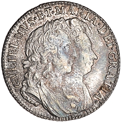 1 Shilling - William and Mary obverse
