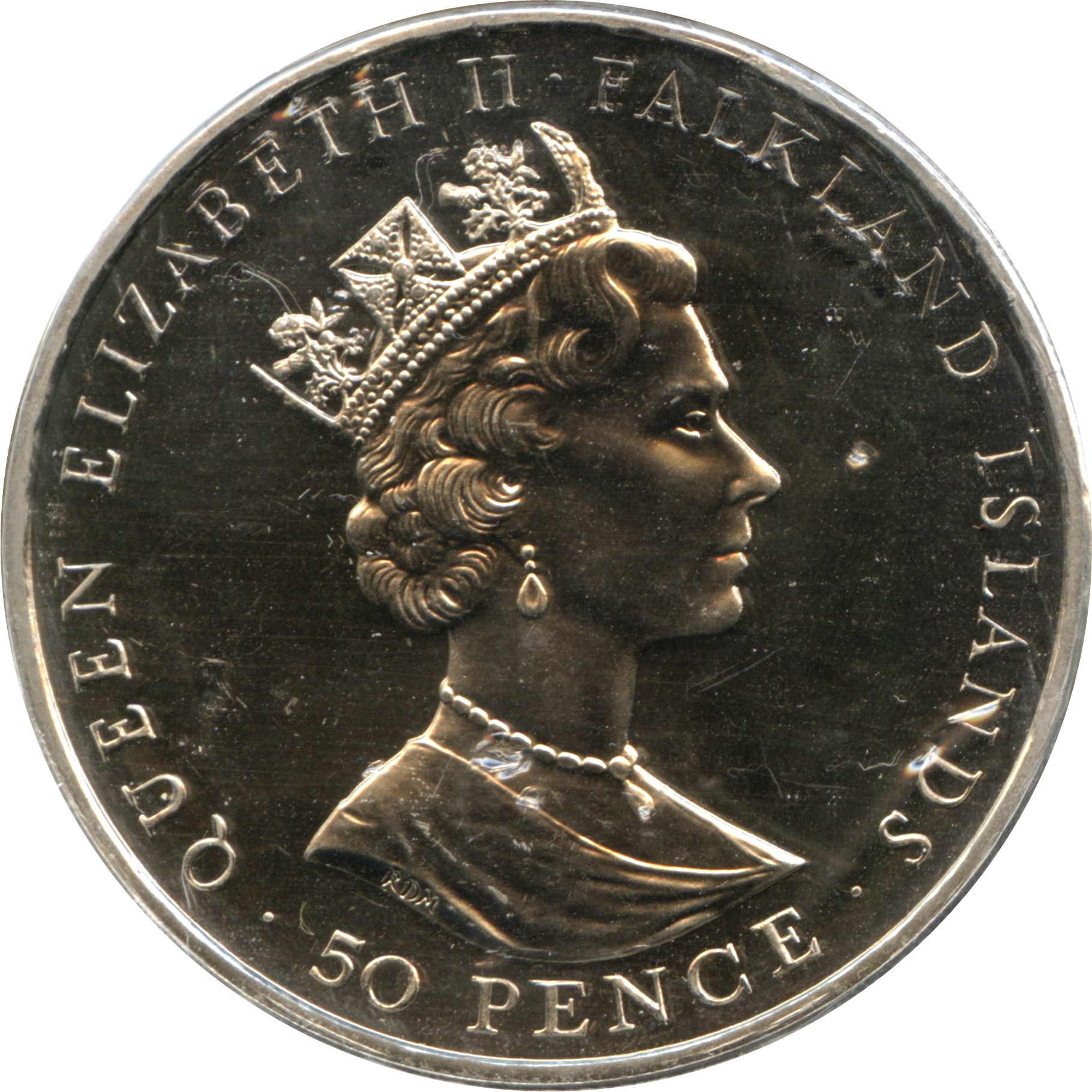 Falkland Islands 50 Pence - Elizabeth II Jubilee obverse