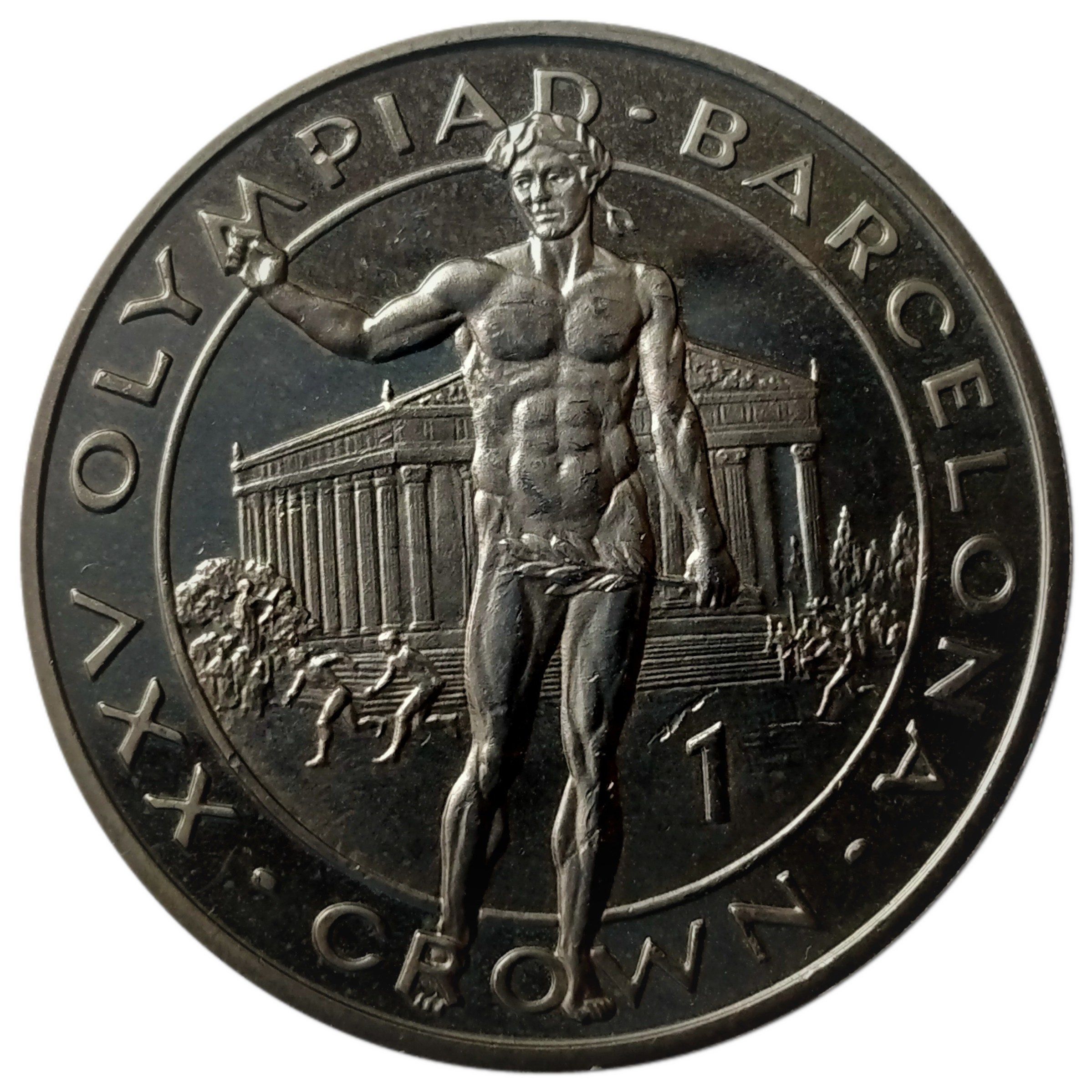 Gibraltar 1 Crown - Elizabeth II Olympic Victor reverse