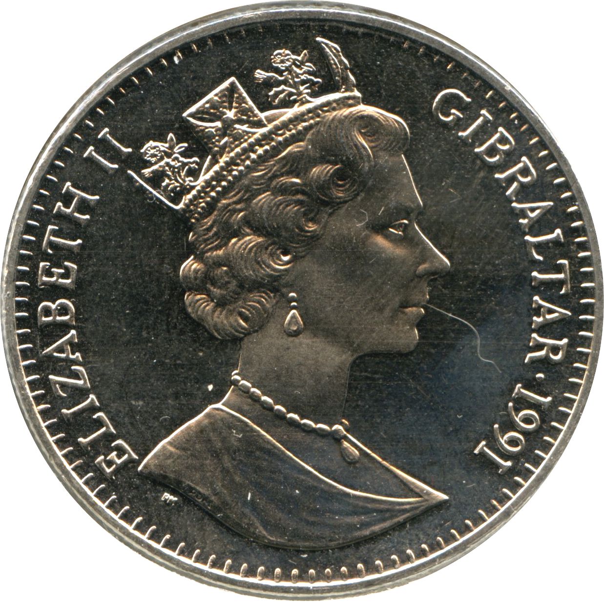Gibraltar 1 Crown - Elizabeth II Princess Diana obverse