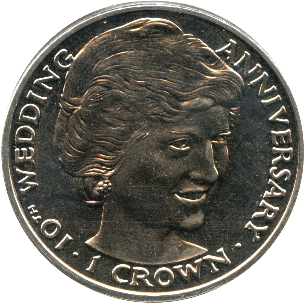 Gibraltar 1 Crown - Elizabeth II Princess Diana reverse