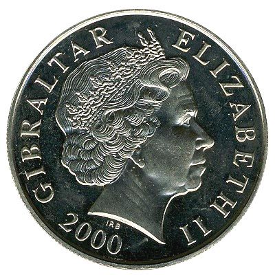 Gibraltar 5 Pounds - Elizabeth II Battle of Britain obverse