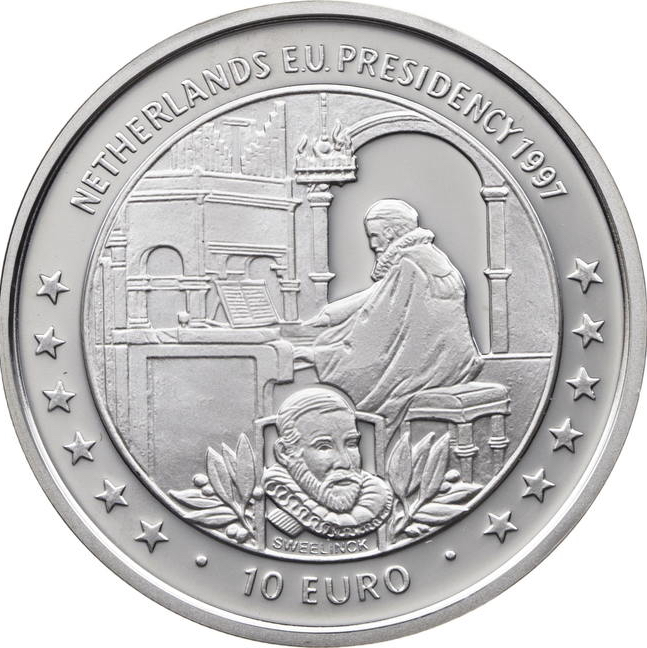 Isle of Man 10 Euros - Elizabeth II Netherlands E.U. Presidency