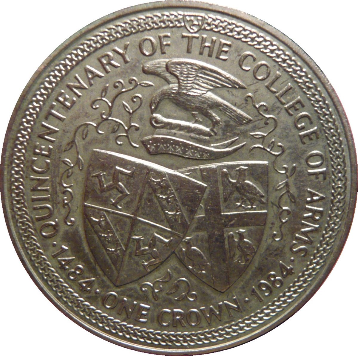 Isle of Man 1 Crown - Elizabeth II College of Arms; King Richard III reverse